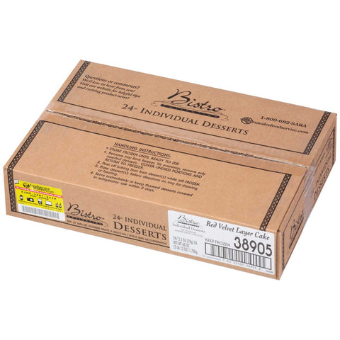 Bistro Collection Red Velvet Layer Dessert Cake -- 24 per case.