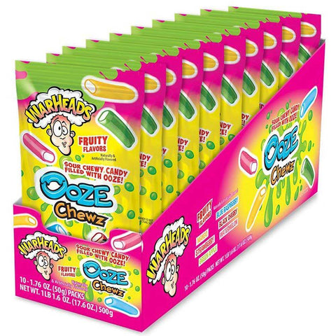 Warheads Ooze Chewz Candy, 1.76 Ounce -- 10 per case.