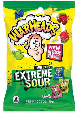 Warheads Extreme Sour Hard Candy, 3.25 Ounce -- 12 per case