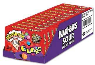 Warheads Chewy Cubes Candy, 4 Ounce Theater Box -- 12 per case