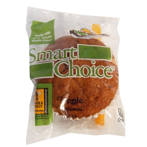 Smart Choice 2 Grain Equival Apple Cinnamon Muffin, 3.1 Ounce -- 48 per case.