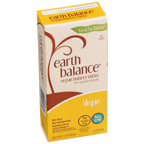 Earth Balance Vegan Buttery Stick, 16 Ounce -- 6 per case.