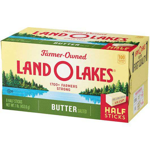 Land O Lakes Half Stick Salted Butter, 1 Pound -- 12 per case