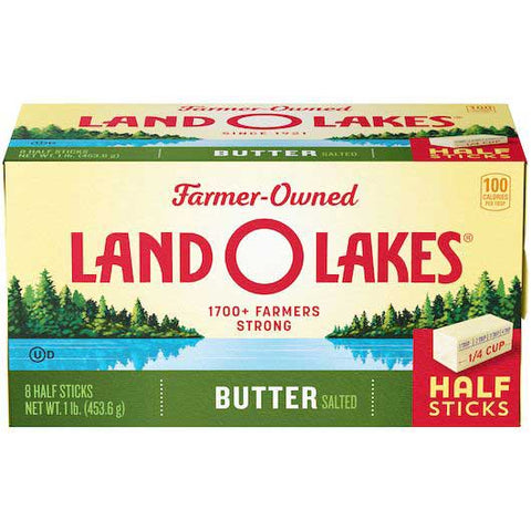 Land O Lakes Half Stick Salted Butter, 1 Pound -- 12 per case