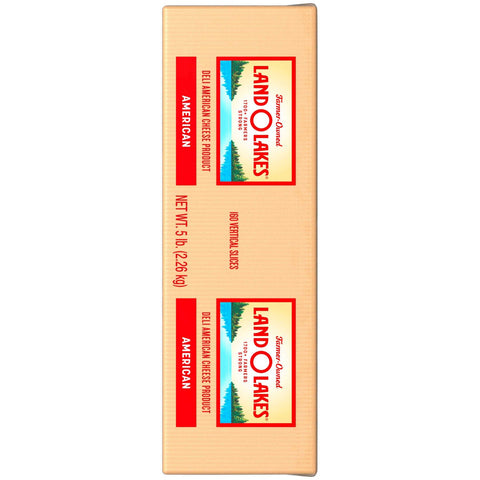 Land O Lakes Sliced White Deli American Cheese Product, 5 Pound -- 6 per case