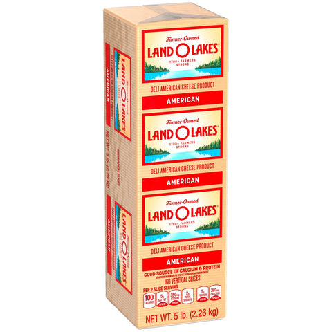 Land O Lakes Sliced White Deli American Cheese Product, 5 Pound -- 6 per case