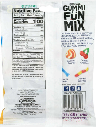 Promotion In Motion Gummi Factory Gummi Fun Mix - Gummy Party, 5 Ounce -- 12 per case.