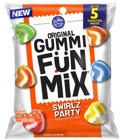 Original Gummi Factory Gummi Fun Mix Swirlz Party Candy, 5 Ounce -- 12 per case