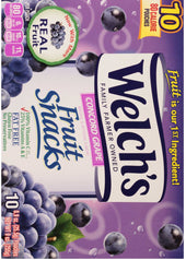 Welchs Concord Grape Fruit Snacks, 0.9 Ounce - 10 count per pack -- 8 packs per case