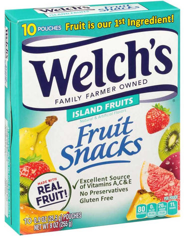 Welchs Island Fruit Fruit Snacks, 0.9 Ounce - 10 count per pack -- 8 packs per case