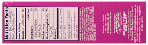 Welchs Berries and Cherries Fruit Snacks, 0.9 Ounce - 10 count per pack -- 8 packs per case
