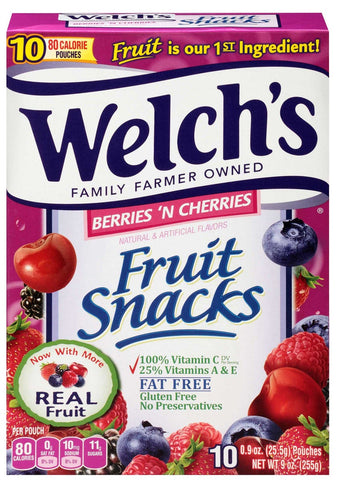 Welchs Mixed Fruit Berries N Cherries Apple Orchard Medley Fruit Snacks - Shipper -- 600 per case