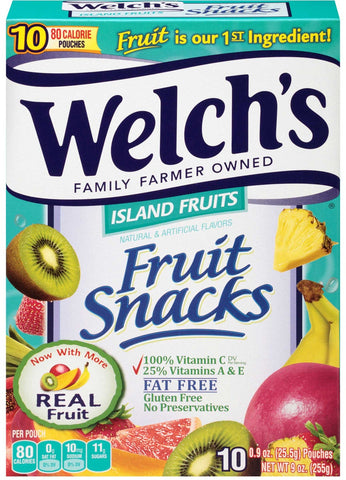 Welchs Mixed Fruit Berries N Cherries Island Fruits Fruit Snacks - Shipper -- 600 per case
