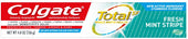 Colgate Total Fresh Mint Stripe Toothpaste, 4.8 Ounce -- 24 per case.