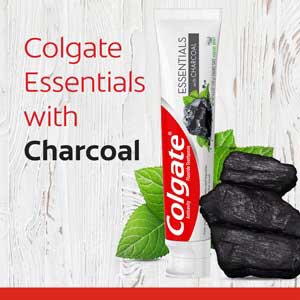 Colgate Essentials Toothpaste with Charcoal, 4.6 Ounce - 6 count per pack -- 4 packs per case