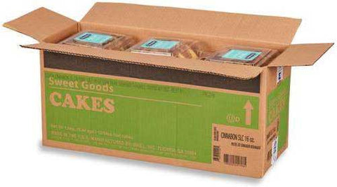 Brill Cinnabon Cinnamon Marble Sliced Pound Cake, 16 Ounce -- 12 per case