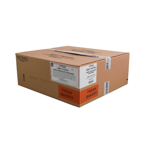 Brill Large Uniced Chocolate Cupcake, 1.25 Ounce -- 168 per case.