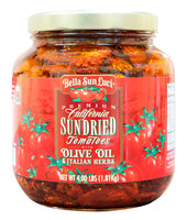 Bella Sun Luci Sun Dried Tomato Halves in Olive Oil, 64 Ounce -- 6 per case.