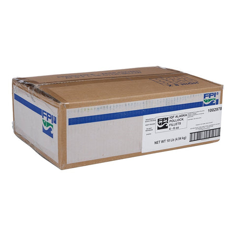 Fishery Alaskan Pollock Fillet - 4 to 6 Ounce, 10 Pound.