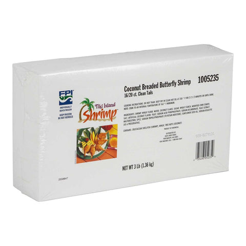 Fishery Breaded Coconut Shrimp - 16/20 Tiki, 3 Pound -- 4 per case.
