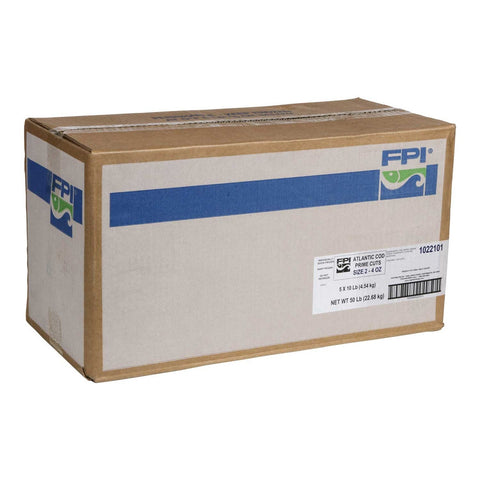 Fishery Prime Cod Fillet - 2 to 4 Ounce, 10 Pound -- 5 per case.