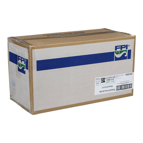Fishery Prime Cod Fillet - 6 to 8 Ounce, 10 Pound -- 5 per case.
