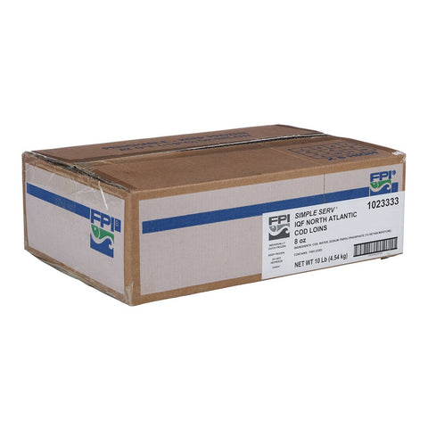Fishery Simple Serve Loin Cod Fillet - 8 Ounce, 10 Pound.