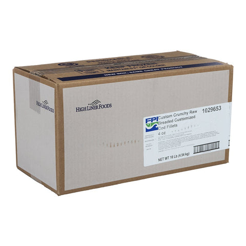 Fishery Crunchy Breaded Cod Fillet - 4 Ounce, 10 Pound.