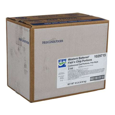 Fishery Western Battered Cod - 3 Ounce, 10 Pound.