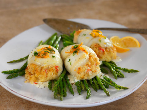 Fishery Rolled Sole with Scallops and Crab, 10 Pound.