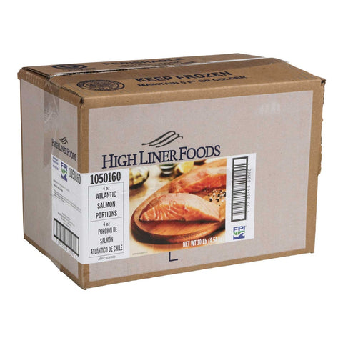 FPI Atlantic Salmon Portion Skinless Boneless, 4 Ounce.