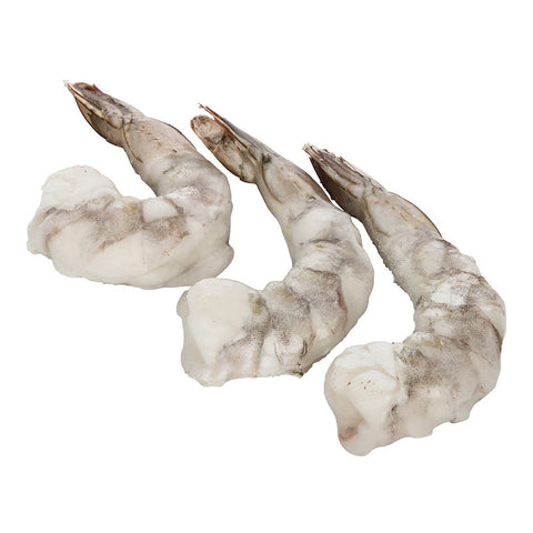 FPI Raw Peeled Deveined Tail-ON White Shrimp, IQF, 8 to 12 Count per Pound -- 5 per case.