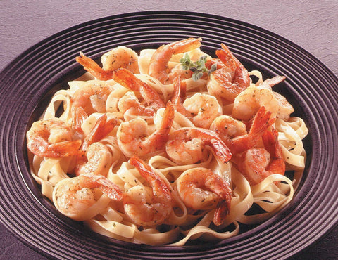 FPI Raw Peeled Deveined Tail-ON White Shrimp, IQF, 8 to 12 Count per Pound -- 5 per case.