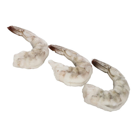 FPI Raw Peeled Deveined Tail-ON White Shrimp, IQF, 13 to 15 Count per Pound -- 5 per case.
