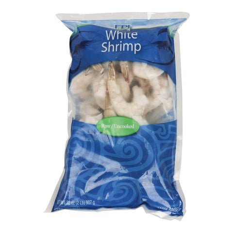 FPI Barbeque Raw Peeled Deveined Tail On White Shrimp, 2 Pound -- 5 per case.