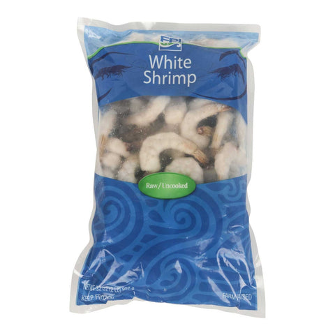 FPI IQF Peeled Raw Deveined Tail On White Shrimp, 2 Pound -- 5 per case.