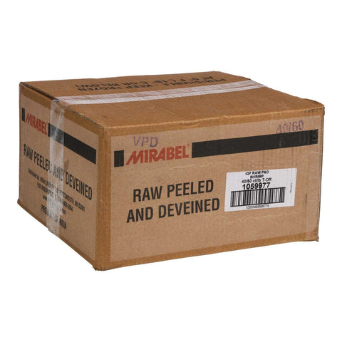 Mirabel Raw Peeled 40/60 Deveined Tail Off Shrimp, 2.5 Pound -- 4 per case.