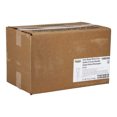 Viking Golden Crunchy Whole Grain Breaded AK Pollock Rectangle, 4.5 Pound -- 4 per case.