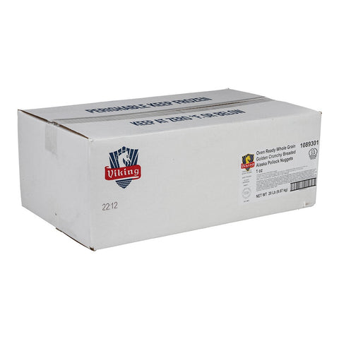 Viking Golden Crunchy Whole Grain Breaded Pollock Nugget, 5 Pound -- 4 per case.
