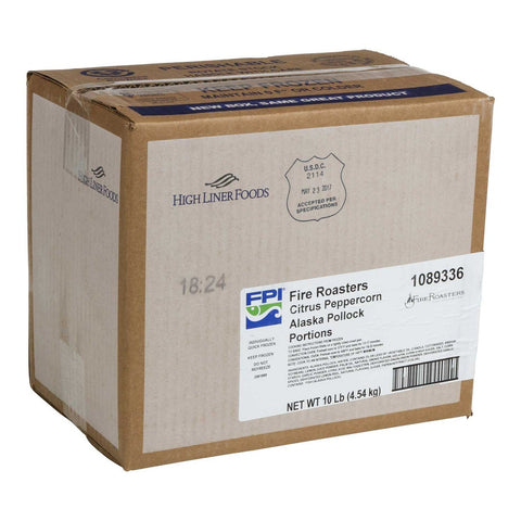 Fishery Products Citrus Peppercorn Military Fire Roasters Alaska Pollock, 10 Pound.