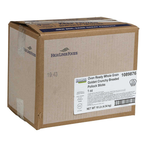 High Liner Whole Grain Golden Crunchy Alaskan Pollock Stick, 10 Pound.