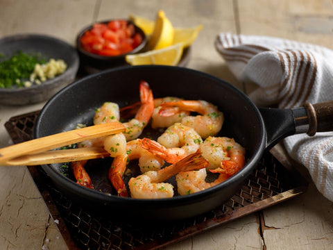 FPI Cooked Peel and Devein 16-20 Tail On Cooked White Shrimp, 2 Pound -- 5 per case.