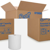 Scott Essential Universal White 1-Ply High Capacity Hard Roll Paper Towel, 1000 Feet -- 12 per case