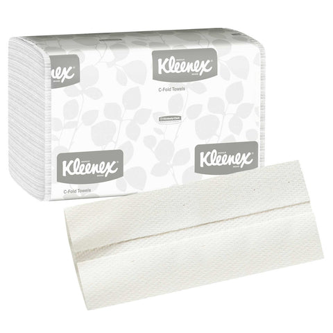 Kleenex White Absorbent C-Fold Paper Towel - 150 per pack -- 16 packs per case