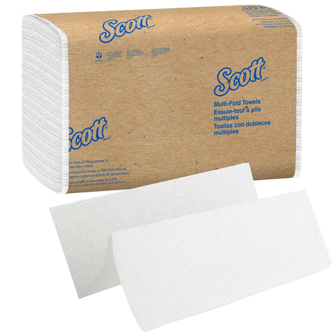 Scott Essential White Multifold Paper Towel - 250 per pack -- 16 packs per case