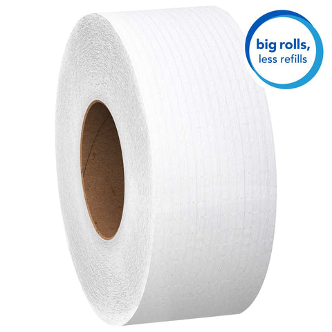 Scott Essential White 2 Ply Jumbo Roll Bathroom Tissue, 1000 Feet x 3.55 x 12 inch -- 12 rolls per case