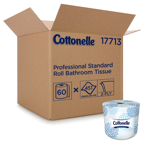 Cottonelle Professional White 2 Ply Standard Roll Bathroom Tissue - 451 sheets per roll -- 60 rolls per case