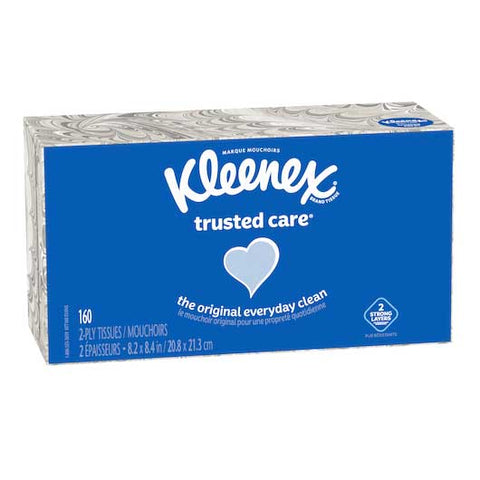 Kleenex Mainline Facial Tissue - 160 count per pack -- 24 packs per case