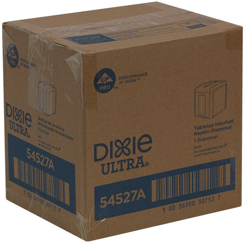GP Dixie Ultra Black Tabletop Interfold Napkin Dispenser