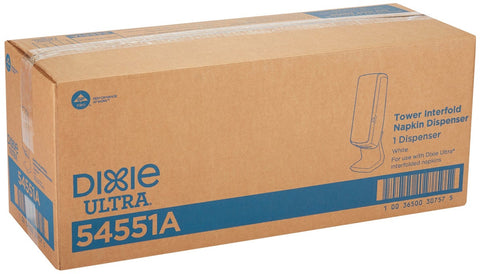 GP Dixie Ultra White Tower Interfold Napkin Dispenser
